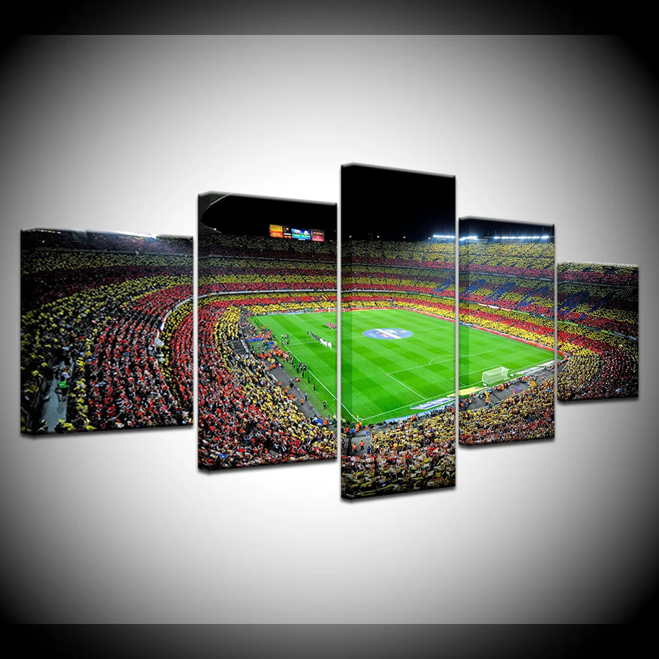 キャンバス絵画スペイン Fc バルセロナスポーツサッカー 5 個壁アート キャンバス絵画スペイン Fc バルセロナスポーツサッカー 5 個壁アート