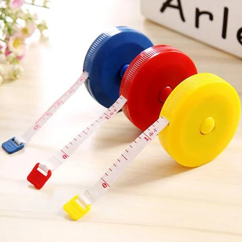 1PC 150CM Roulette Measuring Tape Measure Retractable Colorful Portable Ruler Centimeter Inch for clothing feet soft feet