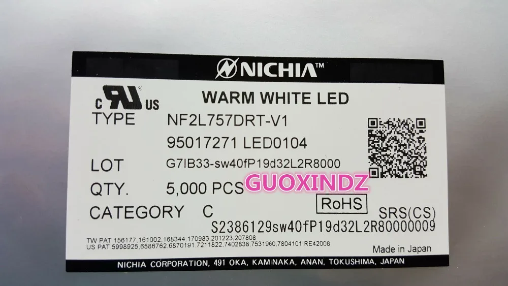 

NICHIA High Power LED 1.42W 6V 3030 4000K Neutral white NF2L757DRT-V1