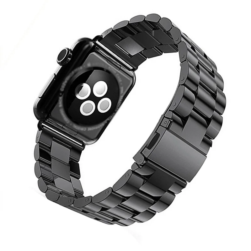 Bluehfixr металла Нержавеющая сталь группа для iWatch на Цвета: черный золотистый