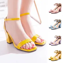 Women summer sandals Peep Toe Shoes Ankle-Wrap Buckle Strap Sandal Bandage Square Heel Footwear Lady Holiday Party Sandal Pumps цена Women summer sandals Peep Toe Shoes Ankle-Wrap Buckle Strap Sandal Bandage Square Heel Footwear Lady Holiday Party Sandal Pumps цены онлайн