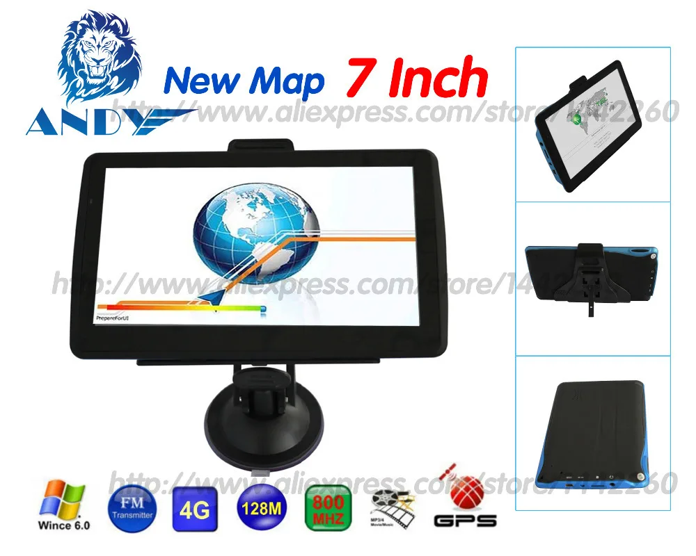 7 inch HD Car TRUCK GPS Navigator 800MHZ FM/4GB/DDR3 128M NewMaps for TOMTOM Russia/Belarus/Kazakhstan Europe/USA+Canada | Автомобили и