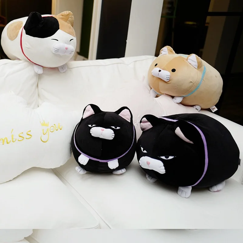 

1pc 40/50cm Japan Amuse Fortune Cat Lucky Cats Plush Toy Stuffed Kids Doll Beard Blessing Cat Pillow Cartoon Soft Animal Toy