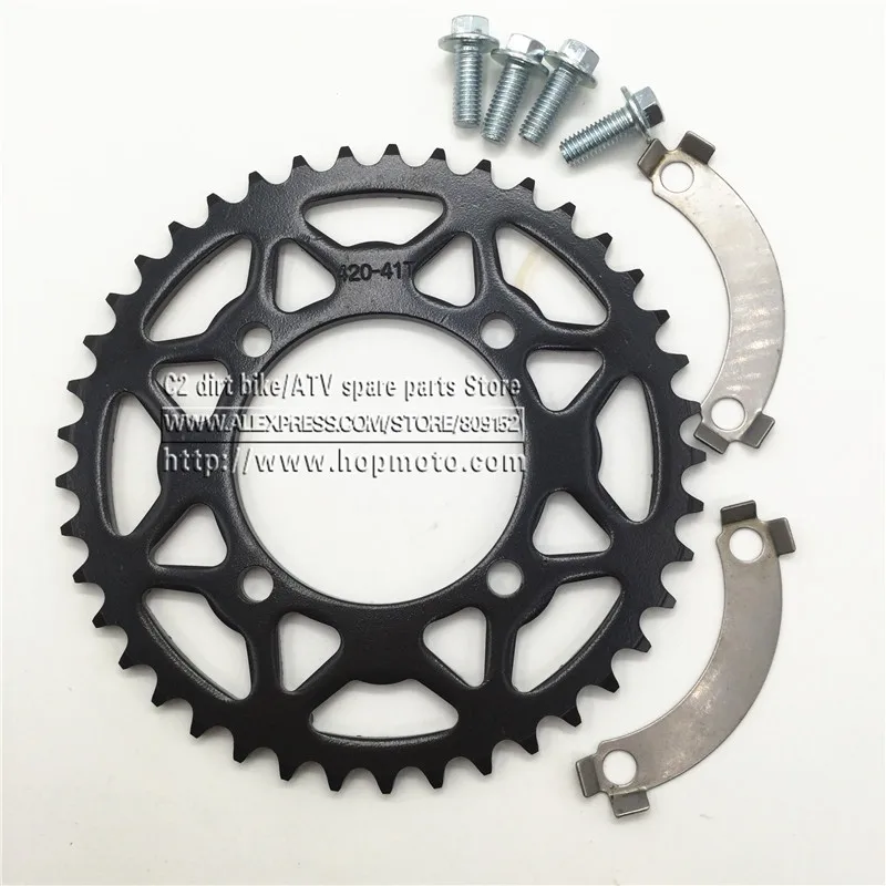 420 Chain rear sprocket 41 tooth 76mm centre hole For Dirt Pit Bike off road motorcycle Motocross gear spare parts with bolts