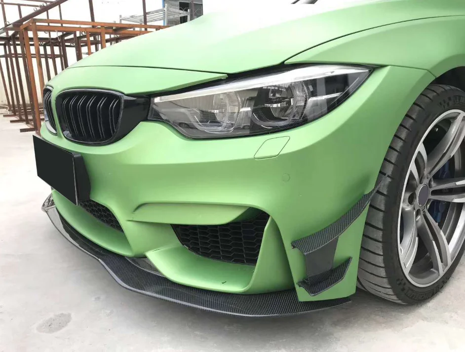 Для F80 F82 F83 Передняя Губка из углеродного волокна для BMW F80 F82 F83 M3 M4 2012- авто гоночный автомобиль передний бампер спойлер