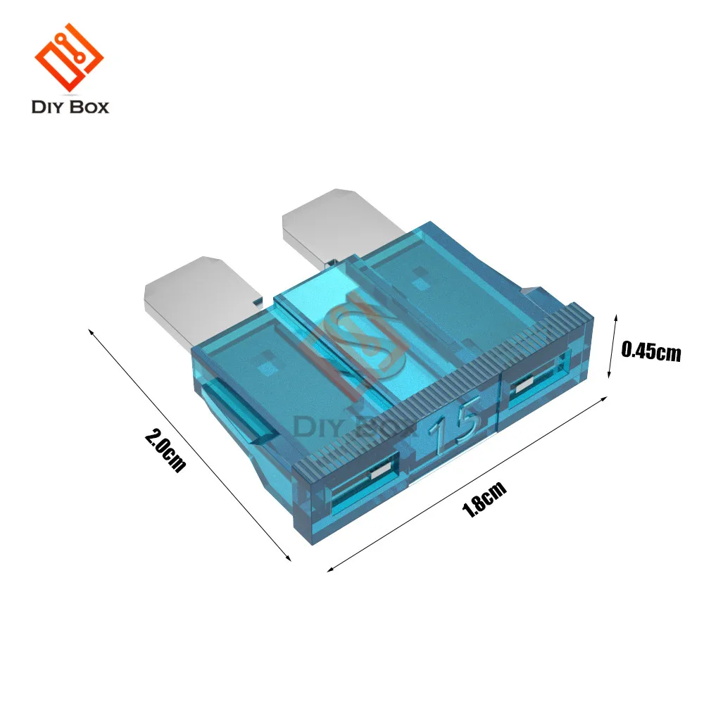 100 шт. Средний 1,9x2 см автомобильный предохранитель тепловой срезы 5A 7.5A 10A 15A 20A 25A 30A 35A 40A AMP Тип лезвия Автомобильная вставка Fuze Fusibles