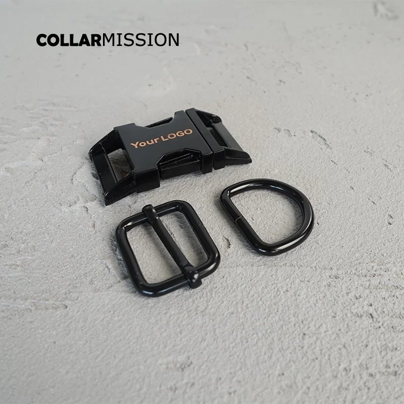 20sets/lot (metal buckle+adjust buckle+D ring/set) 25mm dog collar
