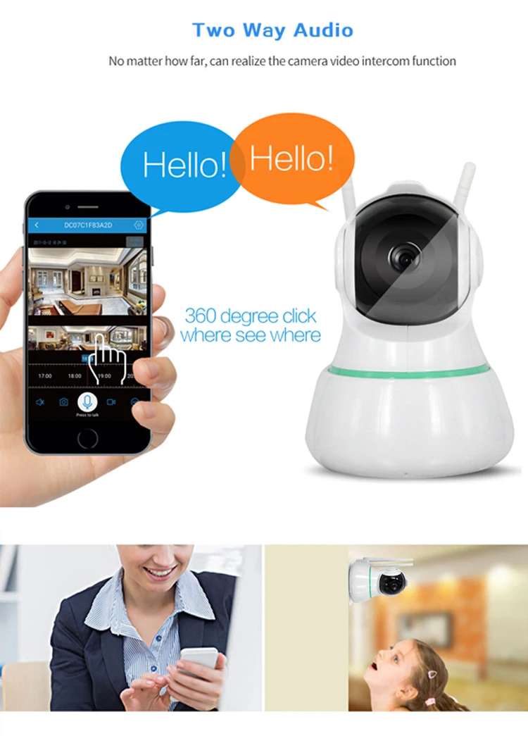 2 megapixel robot wireless indoor hd 1080p fisheye ip camera software download