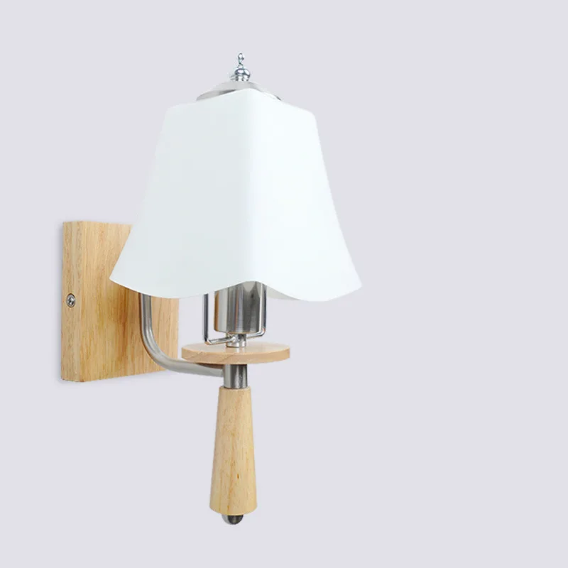 Nordic Style Wooden Wall Lamp Creative Solid Wood Iron Lampshade Bedside Bedroom Study Oak Corridor Wood Wall Lamp IY121768 Nordic Style Wooden Wall Lamp Creative Solid Wood Iron Lampshade Bedside Bedroom Study Oak Corridor Wood Wall Lamp IY121768