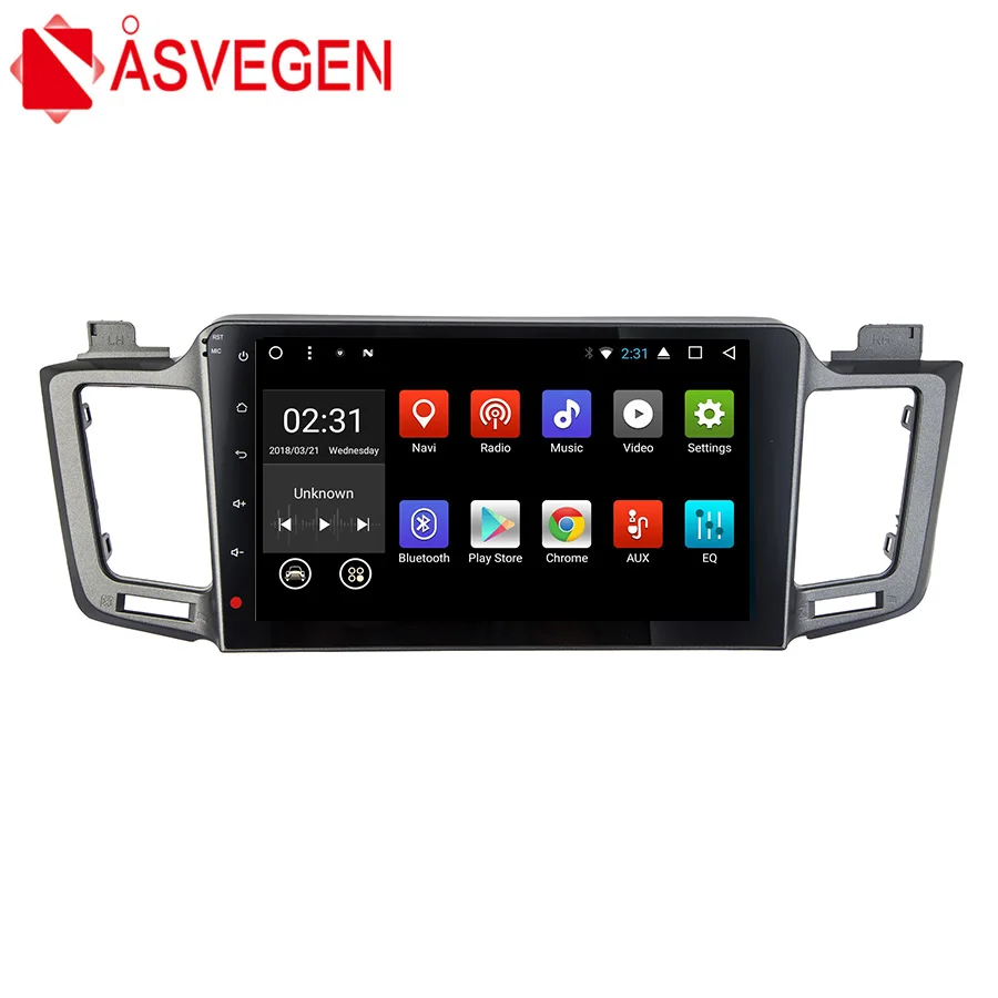 Top Asvegen Tesla 10.2 inch 2G+32G HD Touch Screen Android 7.1 Car DVD GPS Audio WIFI Bluetooth Multimedia For Toyota RAV4 2013 0
