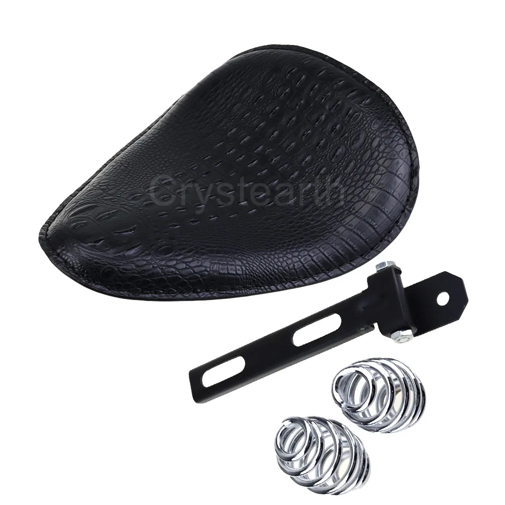 

Motorcycle Black 3" Spring Mounting Bracket Solo Seat Cushion For Harley Sportster 883 Softail Springer Chopper Bobber Custom