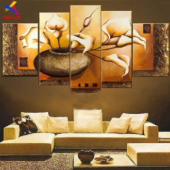 

Newest Modern Oil Painting on Canvas ,Wall Art ,100% Hand Painted Oil Painting 5 Panels one set JYJLV146