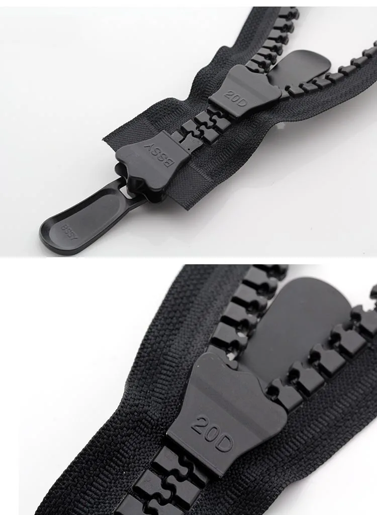 Meetee 20# Экстра большая молния из смолы черные двойные ползунки open-конец застежки-молнии для шитья пуховик палатка Пальто DIY одежды ремесла