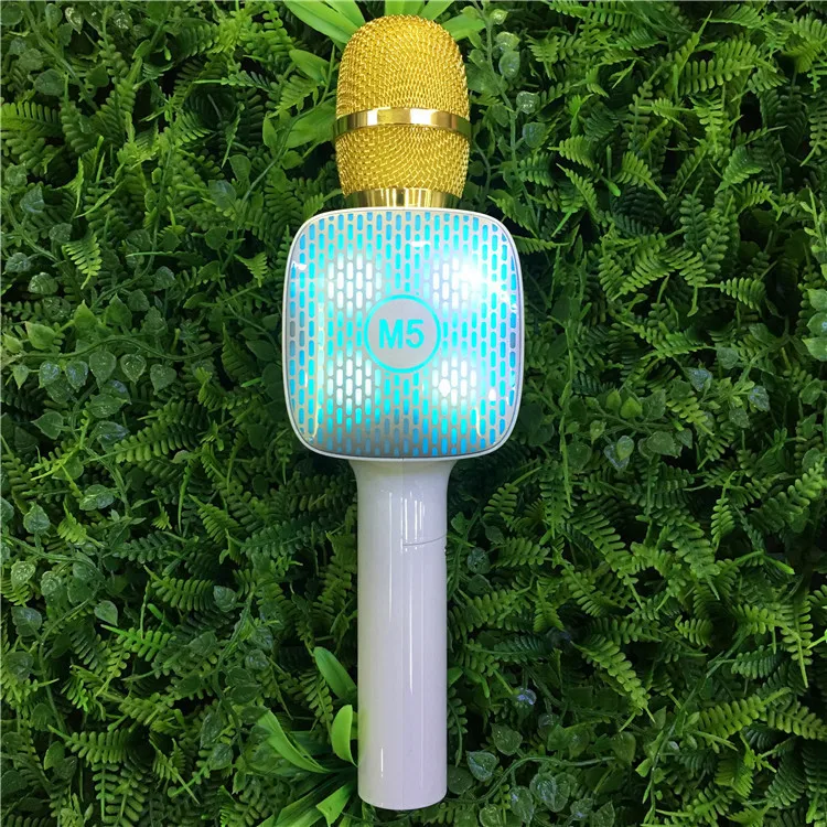 

New Colorful Led Light Wireless Microphone K Song Bluetooth Sound, Singing Microfono Condensador Profesional XDS-M5