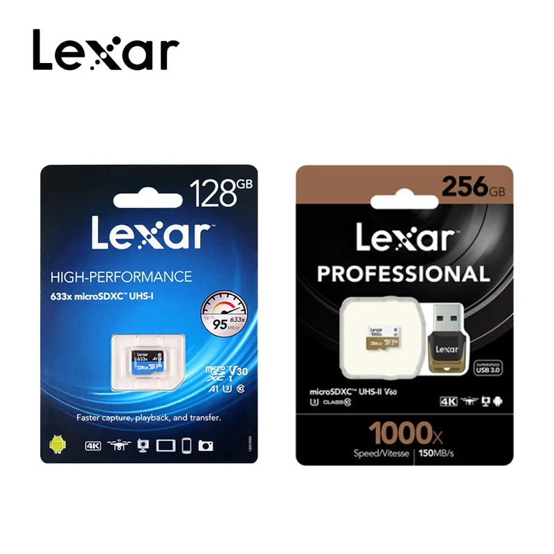 TF карта Lexar 633x 1000x 32/64/128/256/512/1080 ГБ класс 10|Карты памяти| |