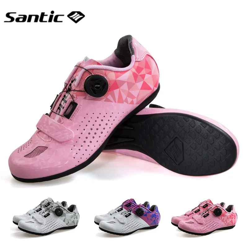 Santic/Обувь для велоспорта; Мужская и женская обувь для шоссейного велосипеда; дышащие кроссовки на резиновой подошве; спортивная обувь для велосипеда; Sapatilha Ciclismo