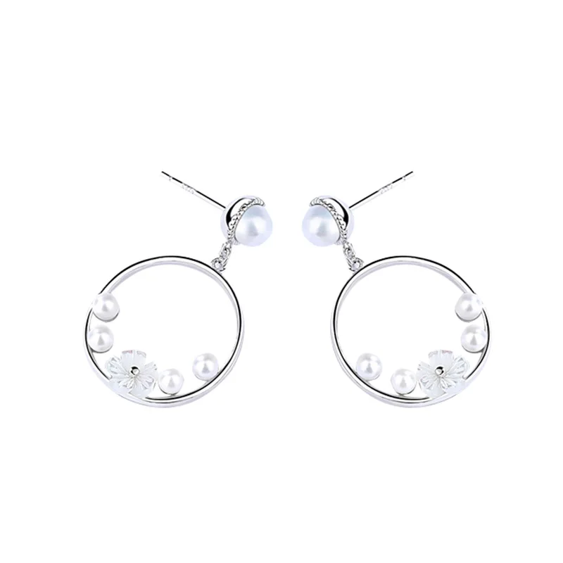 5 silver earrings for women