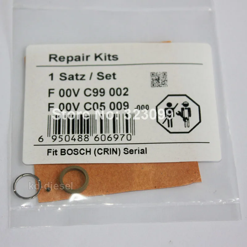 IDEESEEL F00VC99002 and Ceramics Ball F00VC05009 1.5 Common Rail Injector Repair kit F 00V C99 002 and F 00V C05 009 (10Bag/Lot) repair kit gasket