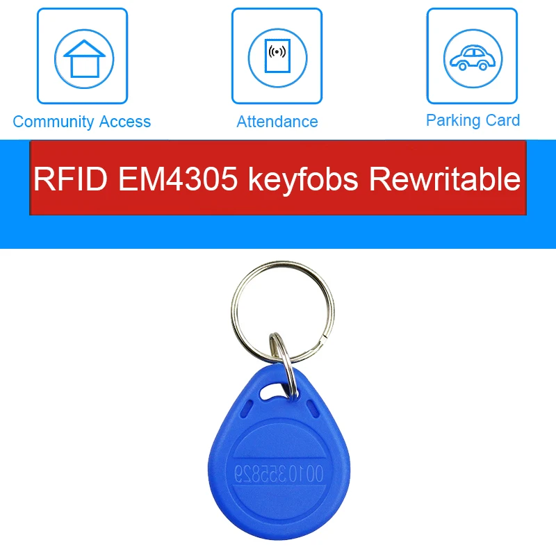 

1pcs RFID EM4305 T5577 Proximity Duplicator Copy RFID 125khz Tag llaveros llavero Porta Chave Card Sticker Key Fob Token Ring