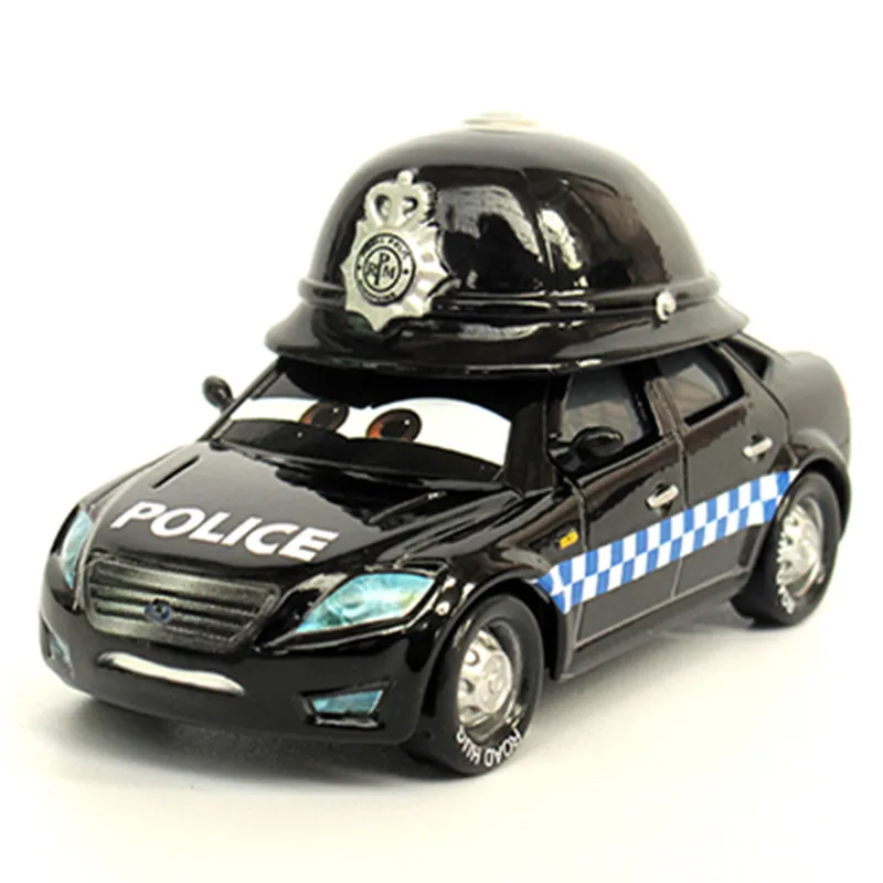 

Disney Pixar Cars Lightning Mcqueen Mark Wheelsen Police UK 1:55 Scale Diecast Metal Alloy Modle Toys Car For Children Gifts
