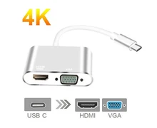 4 K x 2 K USB C адаптер HDMI VGA type C к HDMI Thunderbolt 3 видео конвертер для samsung Galaxy S9/S8/Note 9 huawei mate 10/P20 Pro