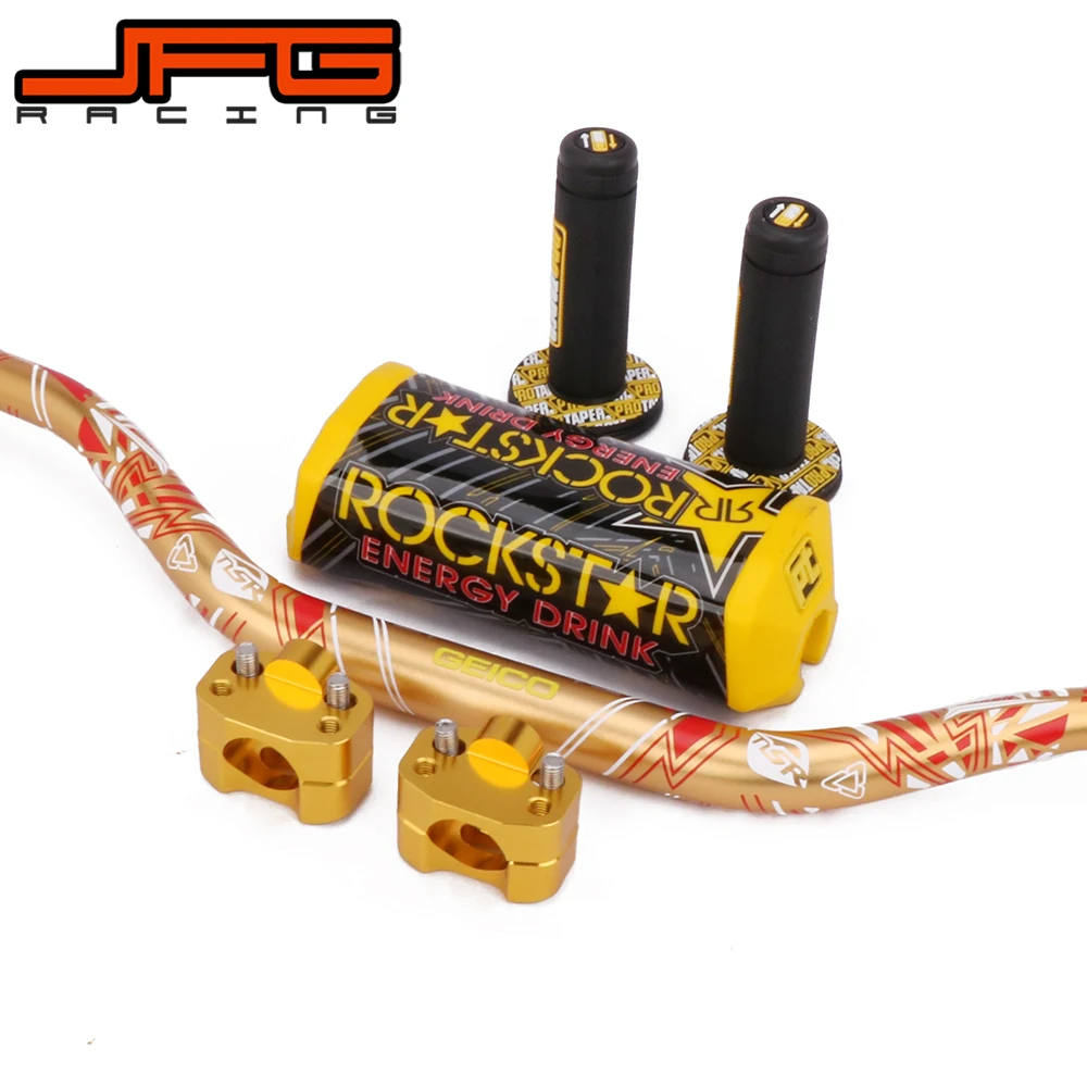 

Motocross Dirt Bike 28MM Universal CNC Handlebar Set Handle Grips Clamp Fat Pad For SUZUKI RM250 RMZ250 DR250 RM RMZ DR DRZ