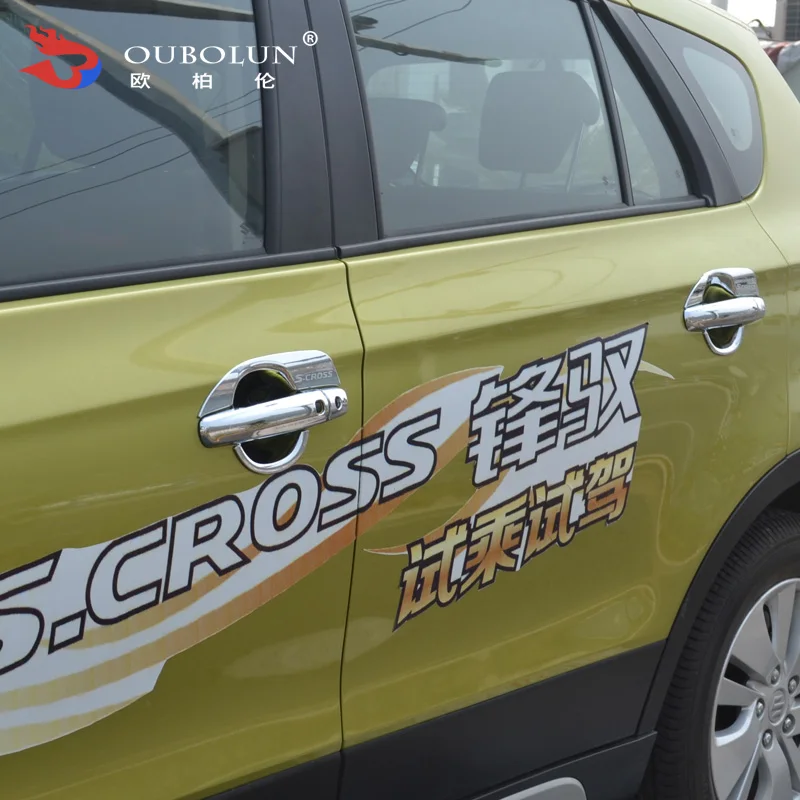 Высокое качество ABS хромированные дверные ручки крышки для Suzuki SX4 S-Cross S Крест авто-Стайлинг автомобиля, покрытой качественным чехлом