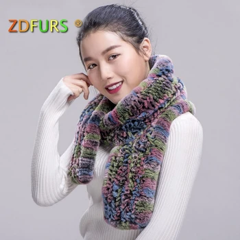 

ZDFURS* 2018 New Women Fashion Fur Collar Scarf