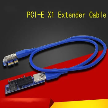 

Newest Sale PCI-E X1 Extension Cable Riser Card Extender USB 3.0 Transfer Cables PCI-E X1 to 1X Adapter Adaptador PC Accessories