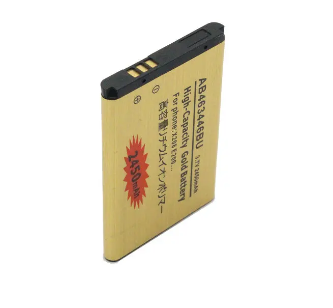 2450mAh AB463446BU Золотая сменная батарея + ЖК зарядное устройство для Samsung SGH E251 E258 E350 E428