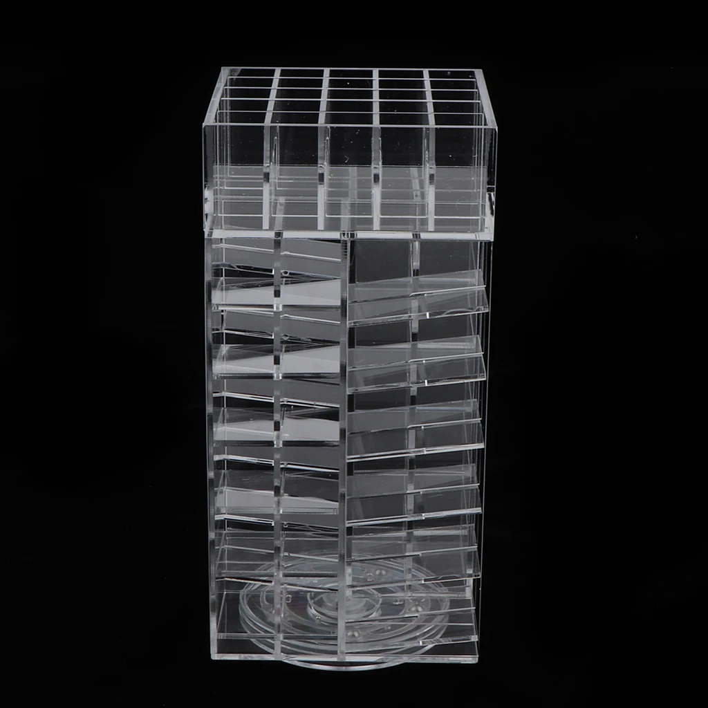 Beauty Acrylic Rotating Lipstick Organizer Holder Spinning Lip Gloss Tower Stand Clear
