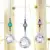 H&D Pack of 3,Clear Crystal Prism Ball Rainbow Maker Window Prisms Suncatcher Crystal Подвески для дома,офиса,украшения сада