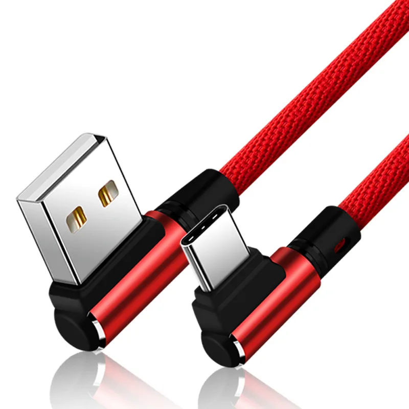 Кабель USB Type C в оплетке под углом 90 градусов для Asus ZS630KL ZS600KL зарядный шнур