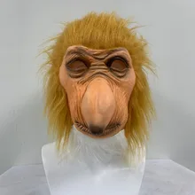 Смешной, латексный полный голова животных Proboscis обезьяна Необычные наряды карнавал реквизит, маски для вечеринки