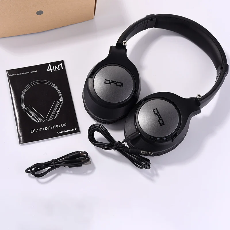 DFOI Bluetooth наушники беспроводные игровая гарнитура casque Проводные ПК стерео fm радио