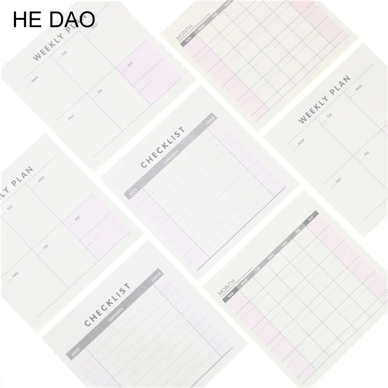 

1 Pcs Cute Kawaii Weekly Monthly Work Planner Book Diary Agenda For Kids School Supplies