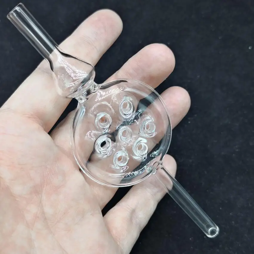 6.1 Inch Length, Portable Glass Pipe Honey Smoking pipe Tobacco pipe Tube Straw Pie design