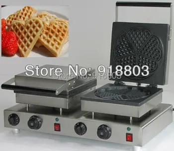 

Free Shipping to USA/Canada/Japan Doulbe-Head 110v Electric Heart Shape Waffle Maker Machine Baker