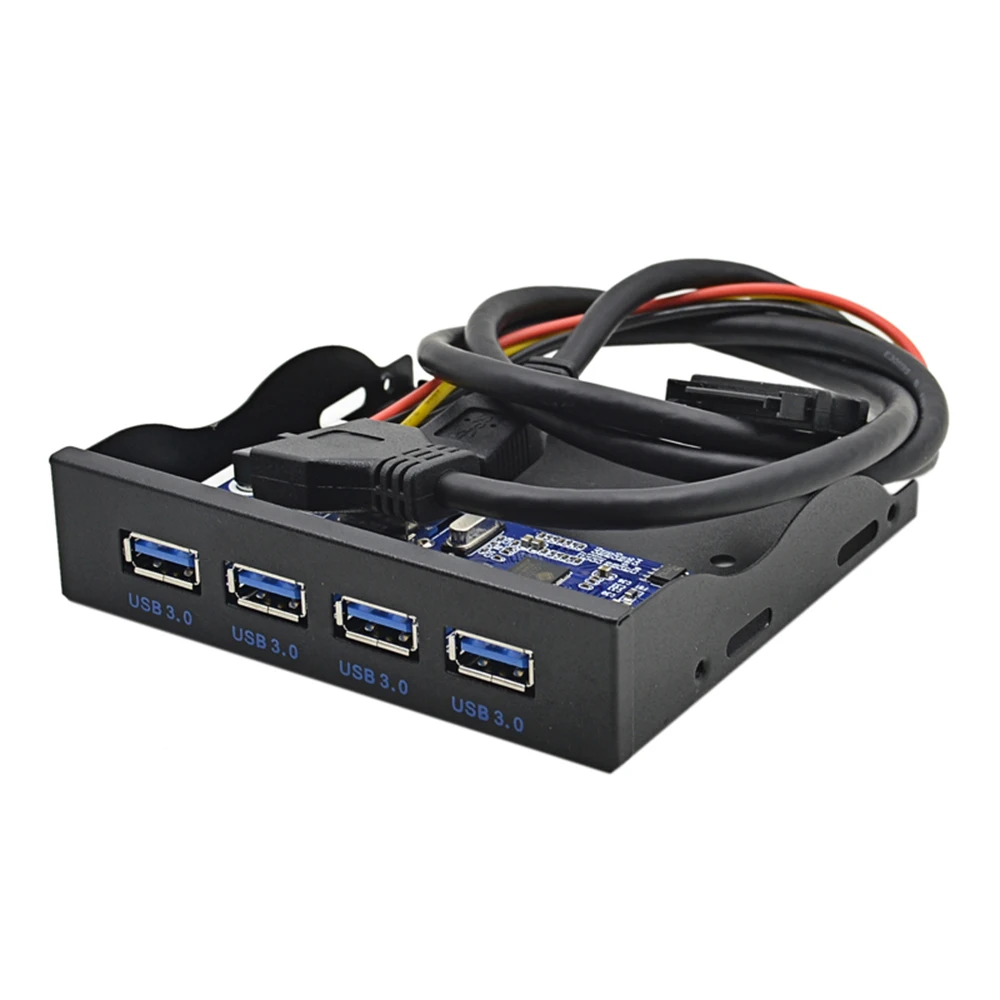 20pcs High Speed 20 Pin 4 Port USB Hub Splitter USB 3.0 Internal Front