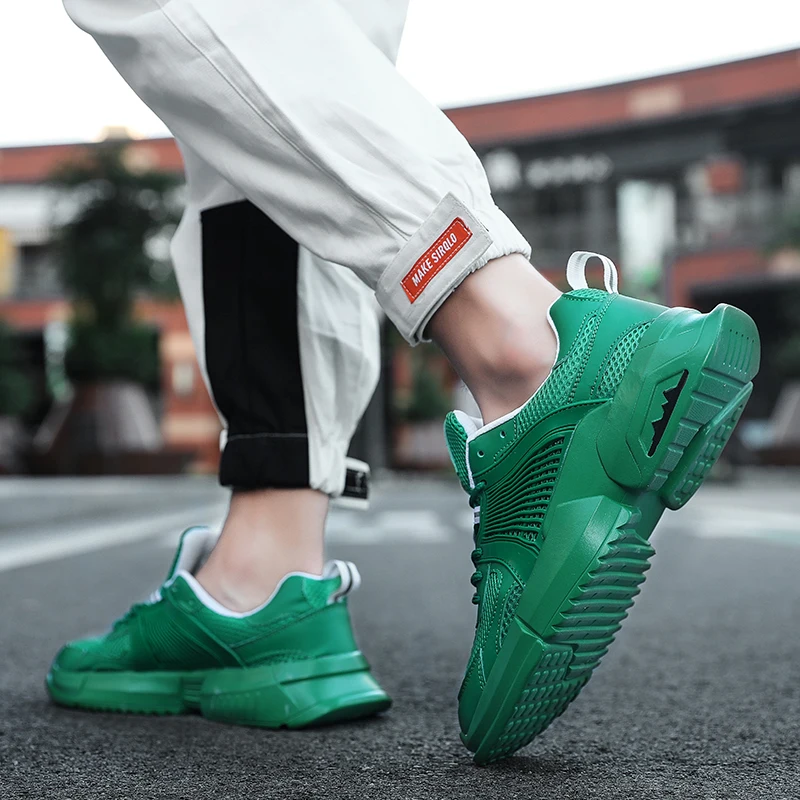 Baideng новые зеленые синие спортивные туфли для мужчин летние дышащие кроссовки для папы ретро мужские кроссовки для бега zapatillas hombre Deportiva