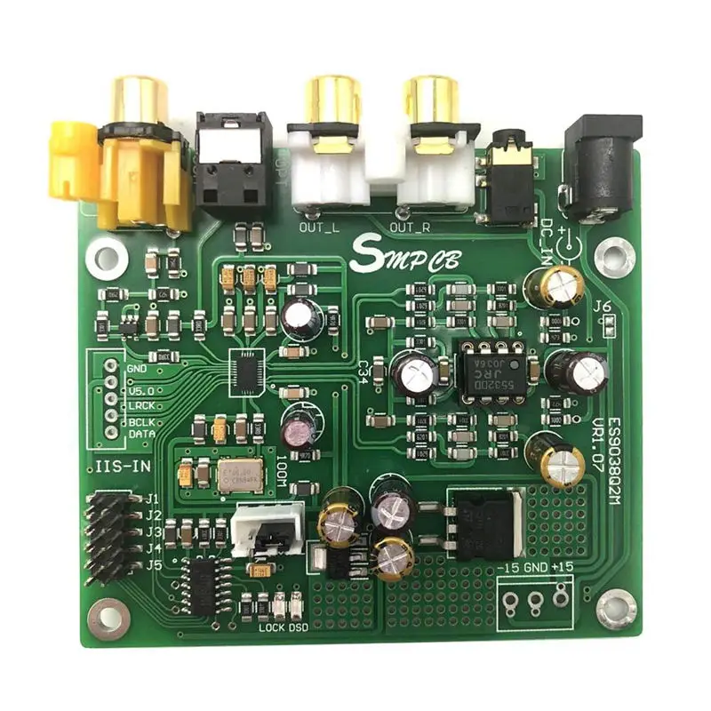 Es9038 Hifi Q2M Dac Dsd декодер поддержка Iis 384 кГц коаксиальный волоконный Dop для усилителя