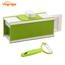 VOGVIGO Kitchen Set 5 in1 Multi Mandoline Vegetable Slicer & Grater Potato Carrot Dicer Salad Maker with Peeler