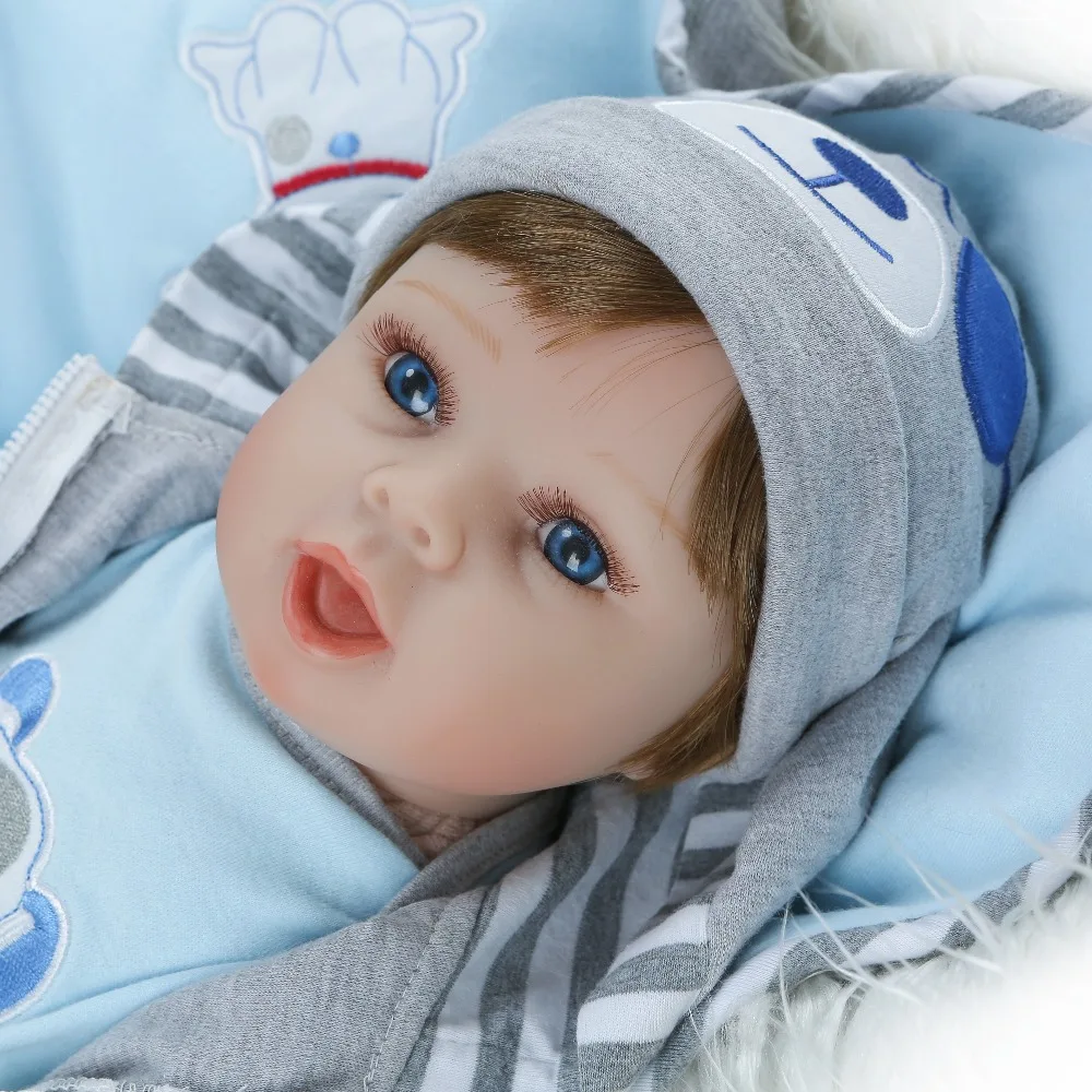 

22inch Soft Silicone babies Reborn Dolls reborn-baby collectible 55cm new arrivals toddlers Kids Playmate brinquedos hot sale