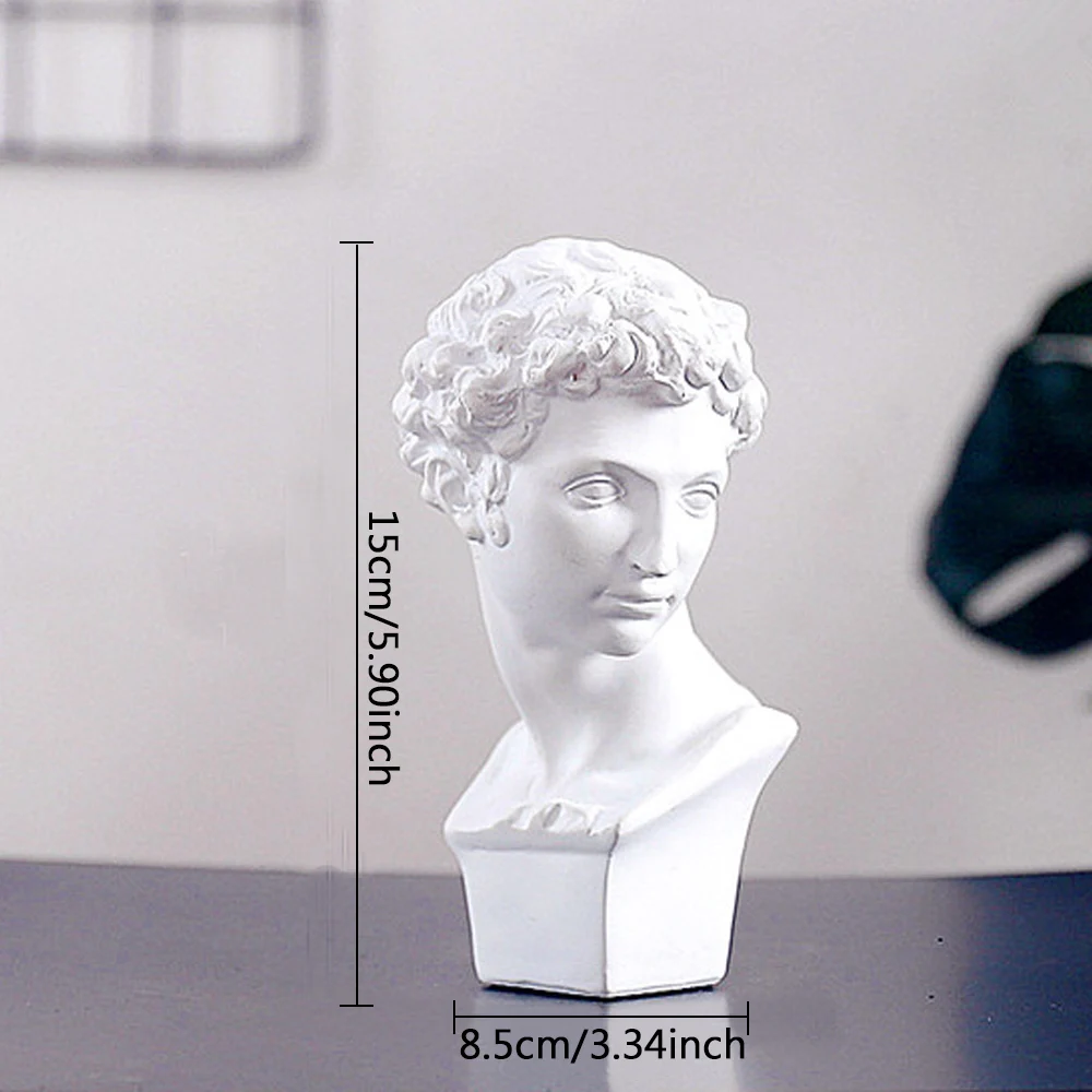 Головные портреты Давида бюст мини гипсовая статуя микеланжело Buonarroti украшение дома для смолы искусство и ремесло эскиз практики