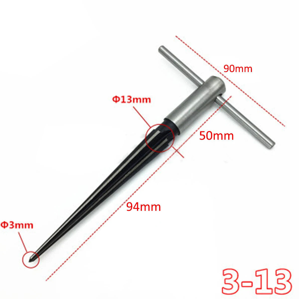 Handheld Tapered Reamer Set 1/8-1/2 Inch & 5/32-5/8 Inch Bridge Pin Hole Tapered Reamers Machinist Luthier Tools 2PCS hand reamer steel reamer tools