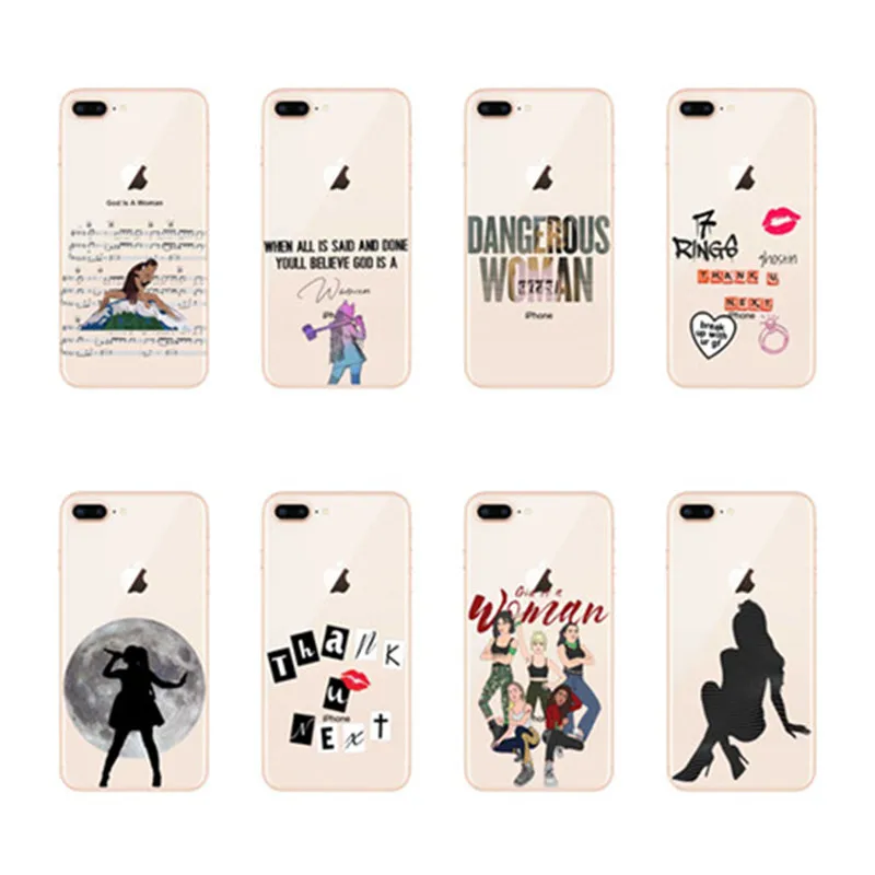 

Ariana Grande God is a Woman phone accessories case For iPhone X XR XS 8 7 6 Plus 5 transparent Soft Silicone estuche celular