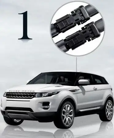 Лезвие стеклоочистителя для Range Rover Evoque, Размер 2" 21", мягкое резиновое лезвие стеклоочистителя, 2 шт./пара, дефлектор, окно