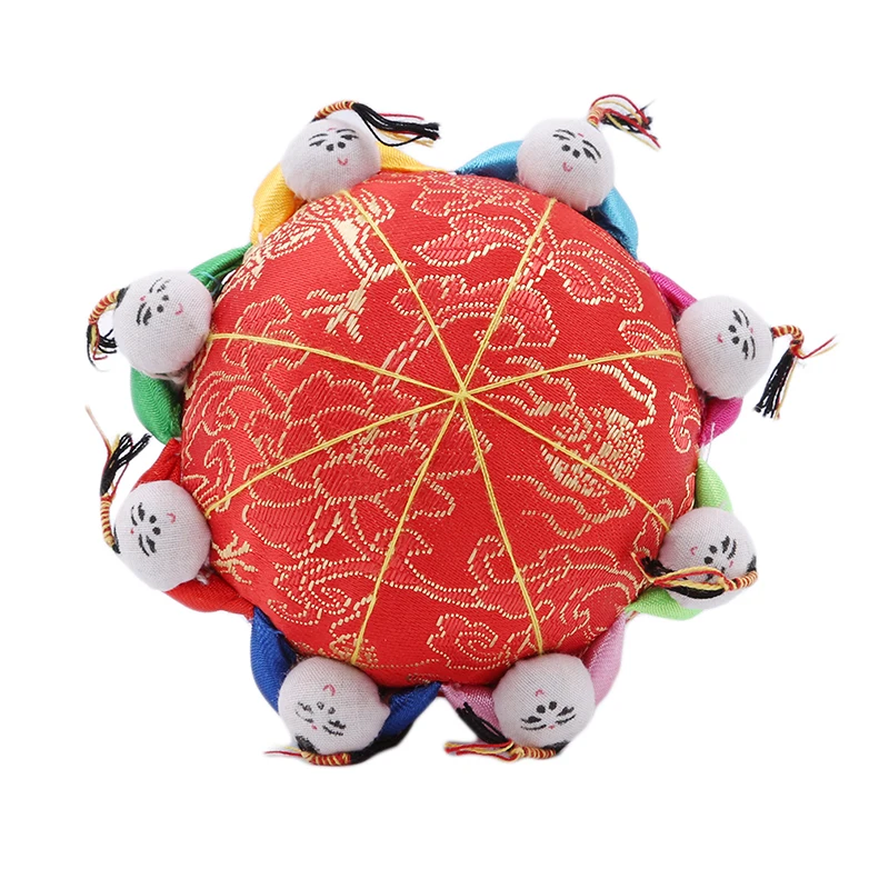 

Creative Exquisite Handmade Classic Pin Needle Cushion With 8 Cute Doll Patchwork Holder Craft DIY Sewing Tools Supplies