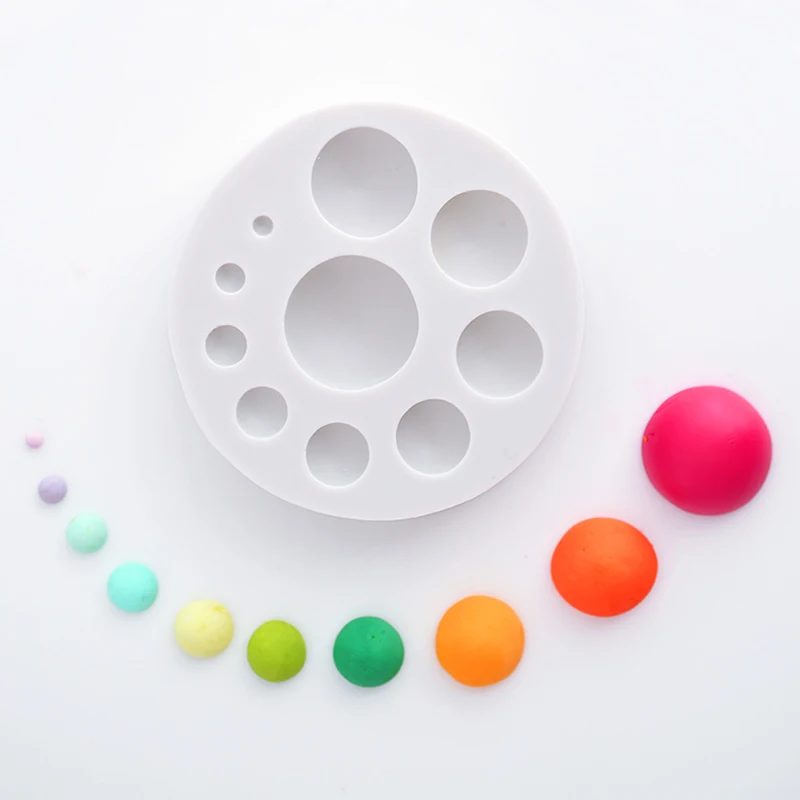 

DIY Cake Mould Baking Round Half Ball Mold Chocolate Fondant Clay Mold Cake Decoration Silicone Mold
