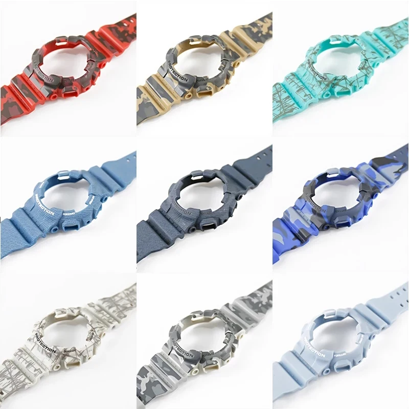Мужские камуфляжные полимерные ремни аксессуары для часов с пряжкой CASIO G SHOCK